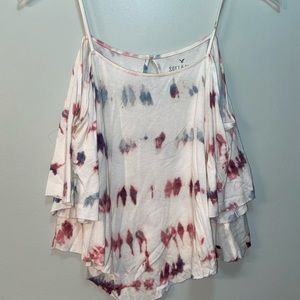 American Eagle Tye Dye Off the Shoulder Top